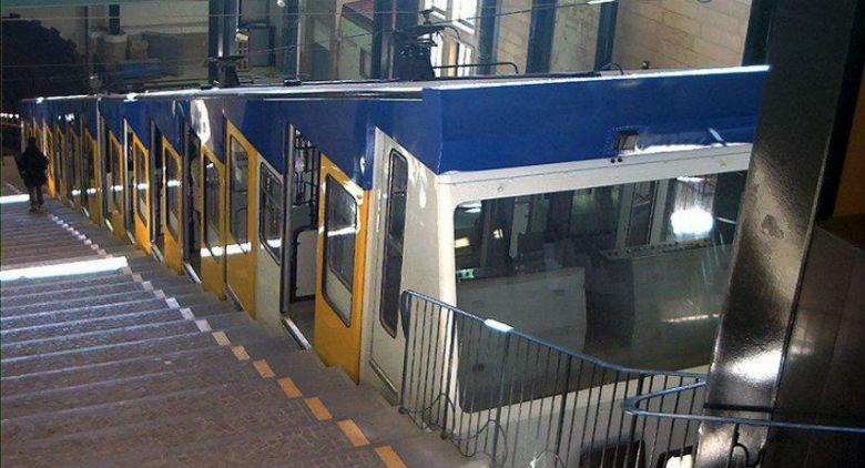 The Chiaia funicular in Naples