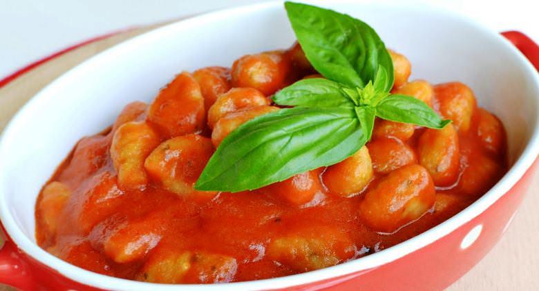 gnocchi with sauce