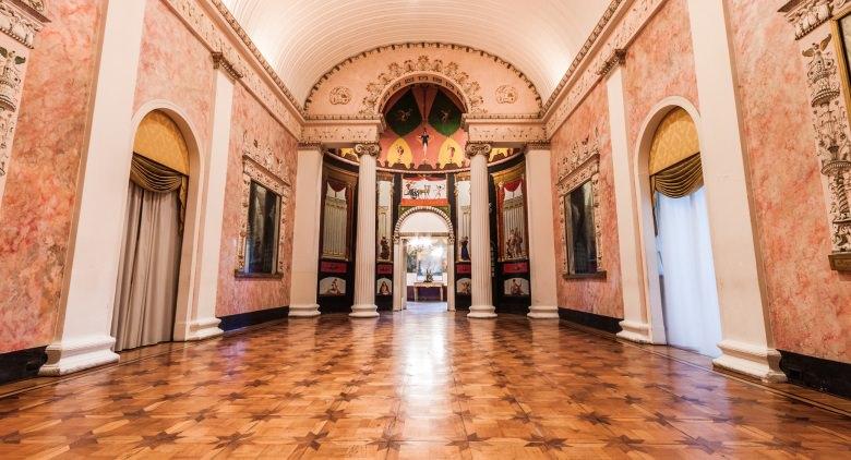 interior of the Palazzo Caracciolo in San Teodoro