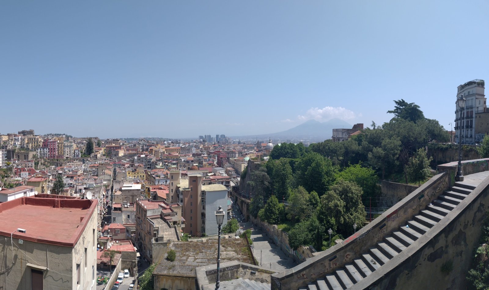 Pedamentina of Naples seen from above