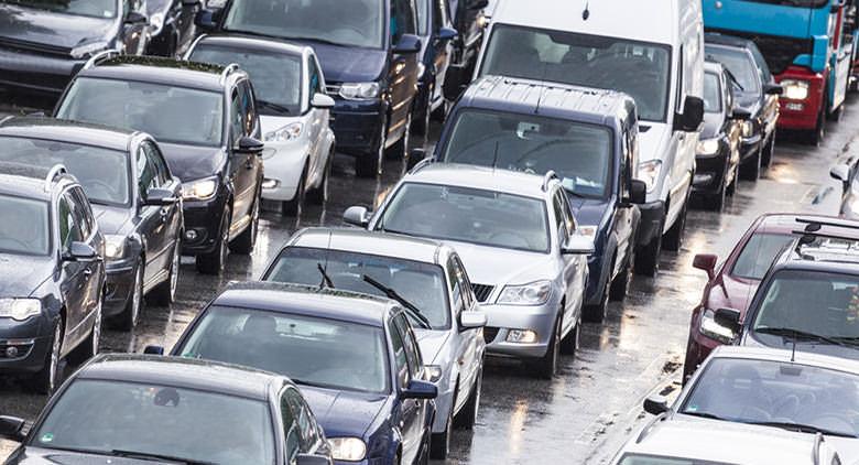 Bloc de trafic à Naples en janvier 2016