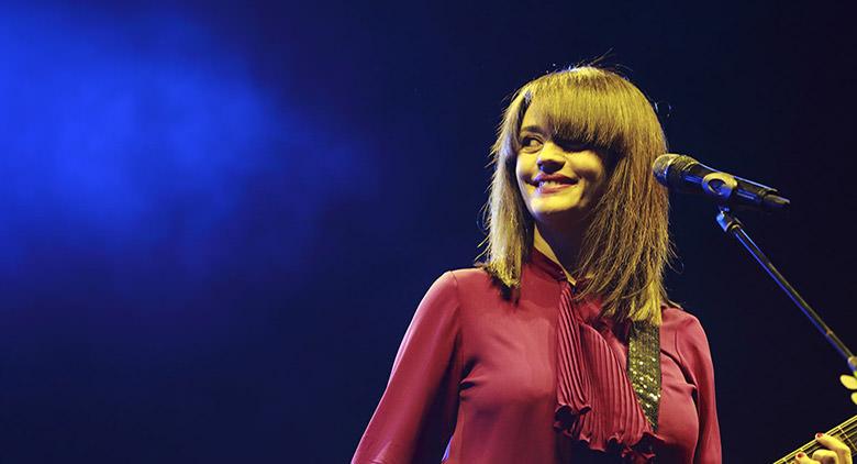 Carmen Consoli in concert at the Teatro Augusteo in Naples in March 2016