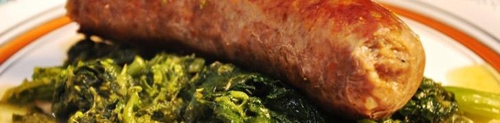 Saucisse Sagra et friarielli à Striano