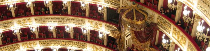 Internal of the San Carlo theater in Naples