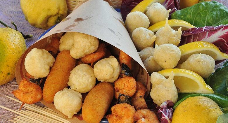 Comida en la calle Positano