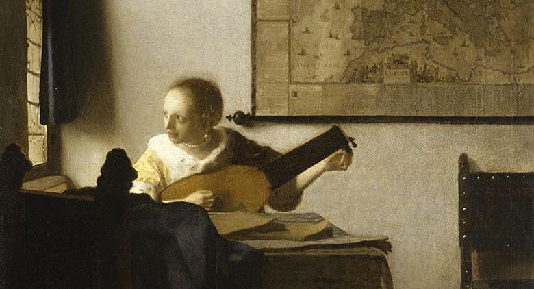 Vermeer's lute player in Capodimonte