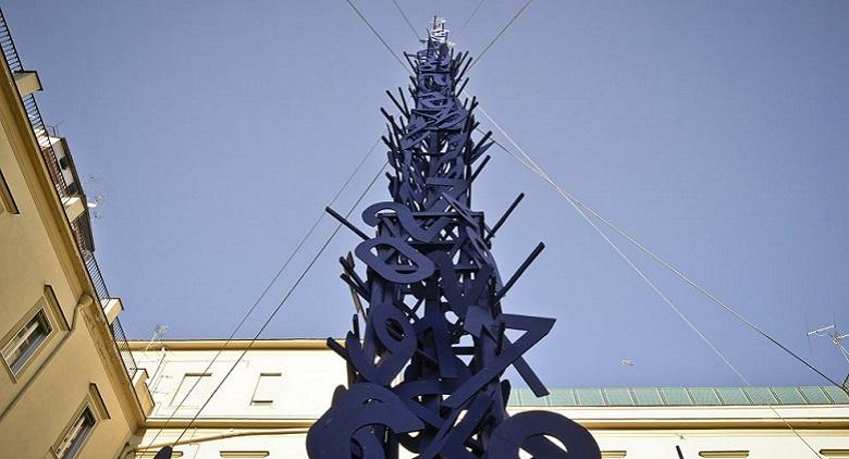 the Christmas tree by Mimmo Paladino