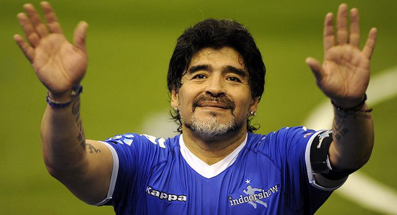 Maradona at the San Carlo Theater in Naples