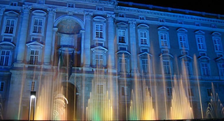 Springbrunnen Tanzen in Caserta für 2016 Weihnachten