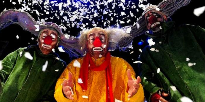 The Slava's Snowshow show at the Bellini Theater in Naples