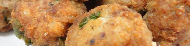 Tomacelle, albóndigas fritas hechas con hígado de cerdo