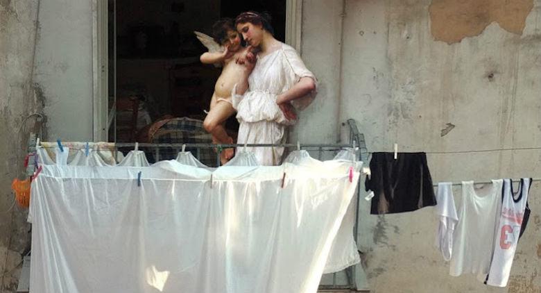 Alexey Kondakov gives life to Renaissance paintings in the streets of Naples