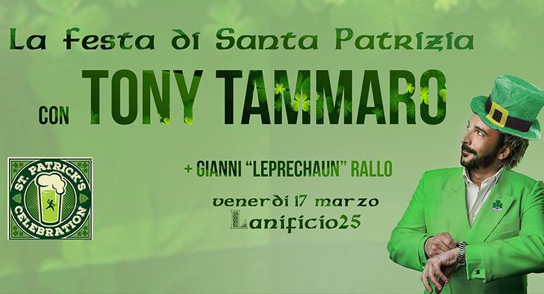 Concierto de Tony Tammaro en el 25 Lanificio en Nápoles para San Patrizio