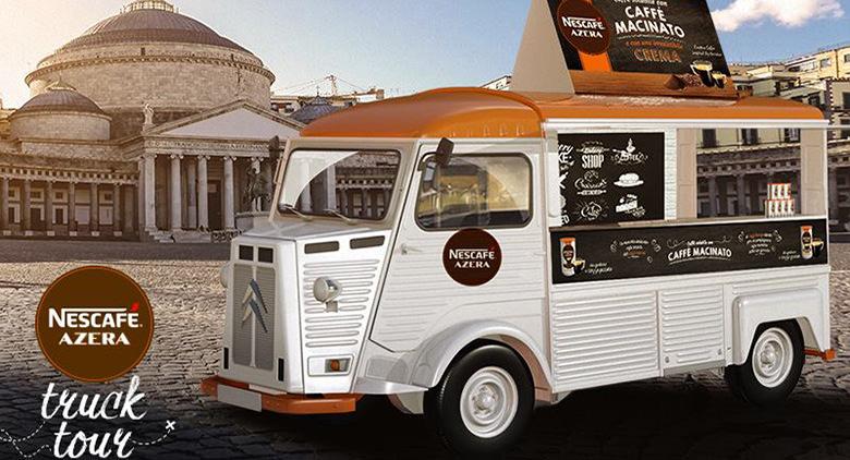 The Nescafè Azera Truck Tour arrives in Naples