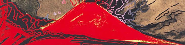 Lithographie Vesuvius Rosso von Andy Warhol