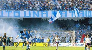 Sfilata dei campioni del primo scudetto del Napoli per la festa dei 30 anni