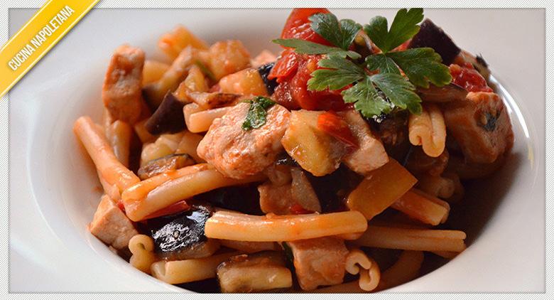 Pasta with swordfish ragout, Neapolitan recipe