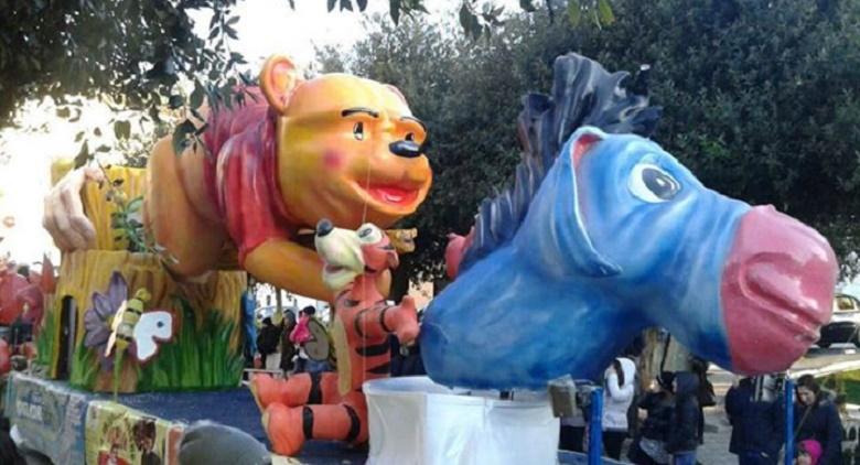 Allegorical float at the summer carnival of Torre del Greco