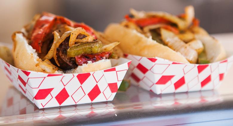 Sandwiches with vegetables, Street Food Festival in Castellammare di Stabia