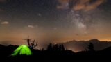 Osservazione delle stelle nel bosco a Capua, notte in tenda sul Sentiero del Re