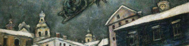 Russian Village, una delle opere di spicco esposte nella mostra di Chagall a Sorrento