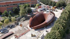 Skulptur der U-Bahn Monte Sant'Angelo in Neapel: Das erste große Werk ist fertig