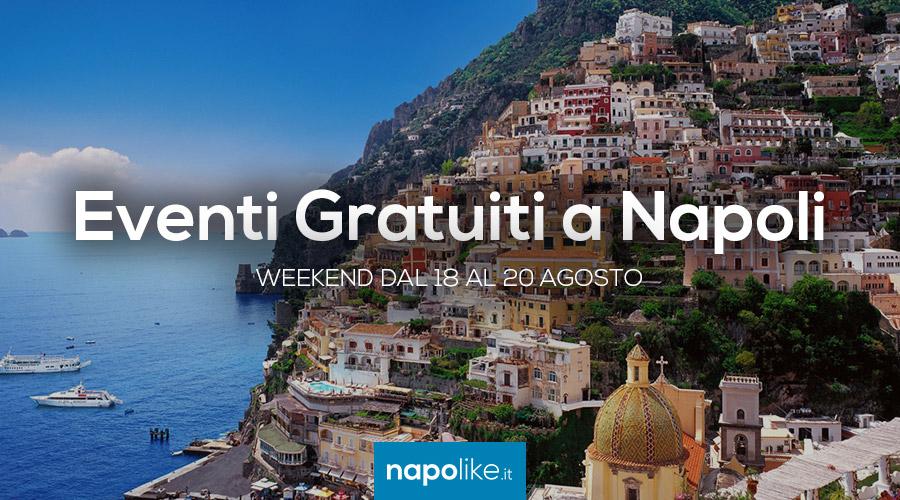 Free events in Naples on weekends from 18 to 20 on August 2017