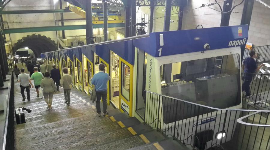 The Chiaia funicular in Naples