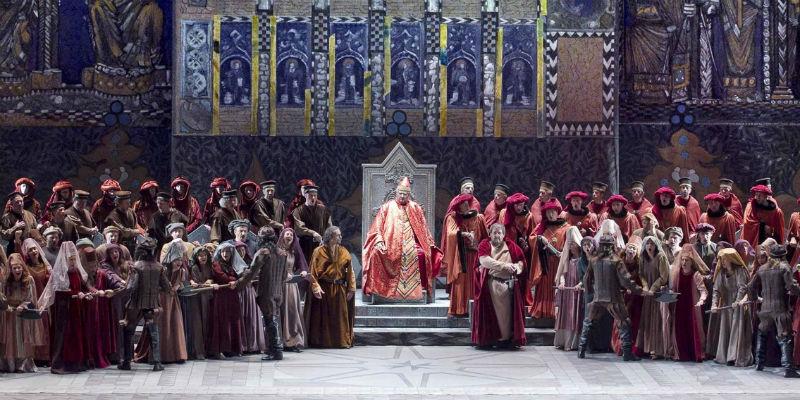 Simon Boccanegra no palco do Teatro San Carlo em Nápoles