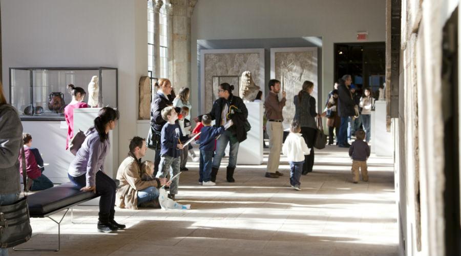 families at the museum