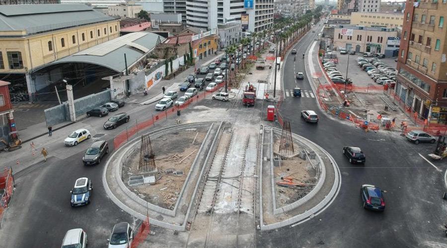 Rond-point de via Marina à Naples