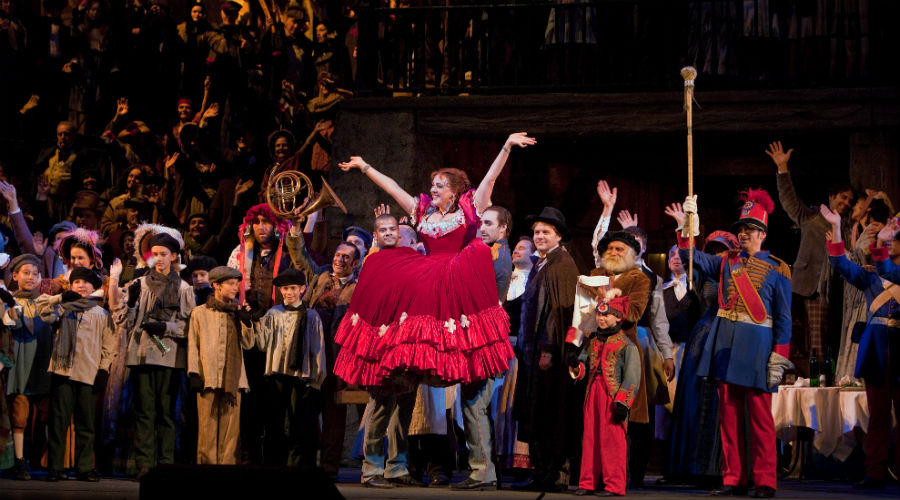 Puccini's La Boheme is staged at the San Carlo Theater in Naples