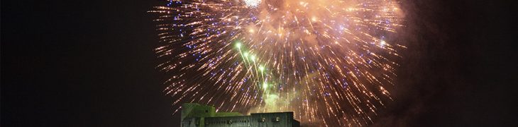 Fuochi d'artificio al Castel dell'Ovo a Capodanno