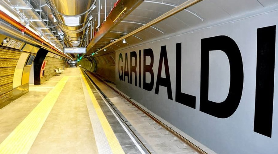 Garibaldi station of the metro line 1 in Naples