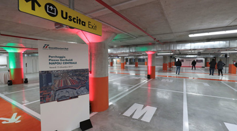 Underground parking in Piazza Garibaldi in Naples