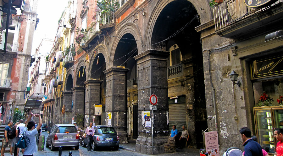 At the start the extension of the pedestrianization of Via dei Tribunali in Naples