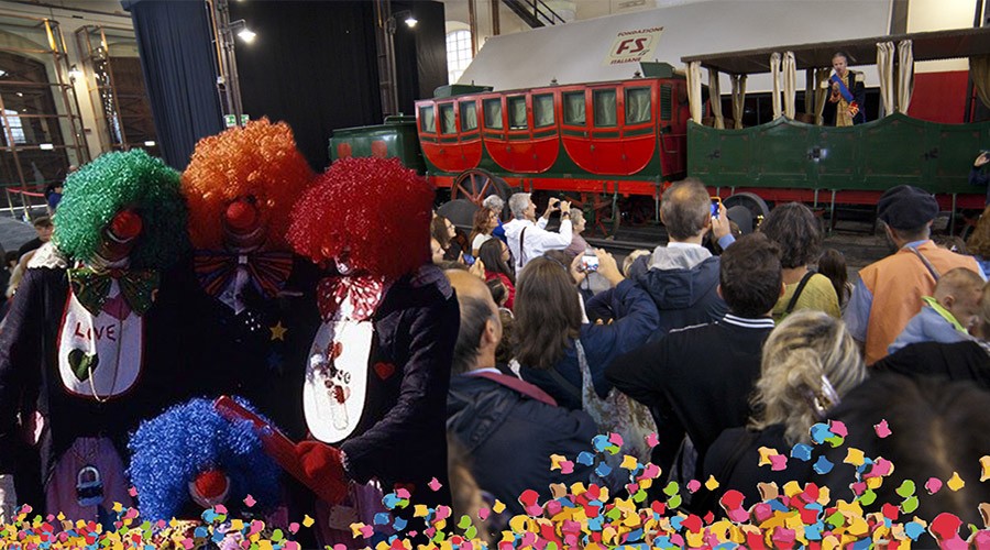 Festa mascarada no Museu Pietrarsa