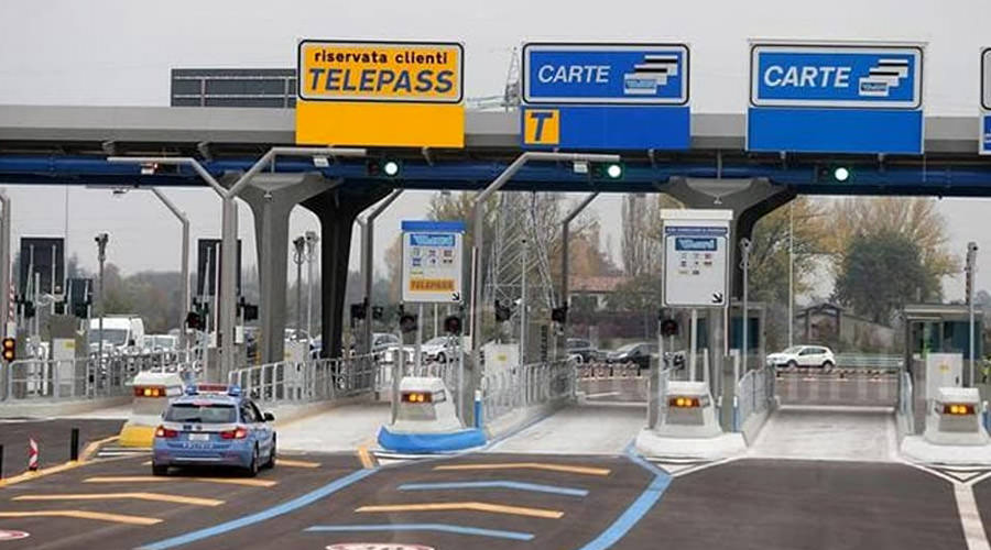 Motorway toll booths