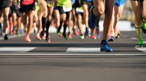 Verkehrsgerät für den Naples City Halbmarathon der 4 Februar 2018