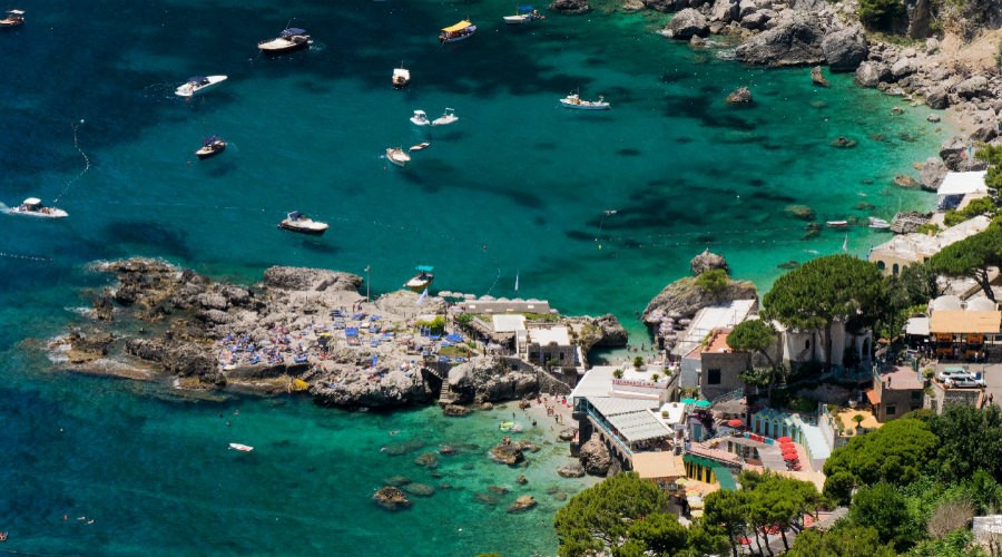 La spiaggia di Marina Piccola a Capri