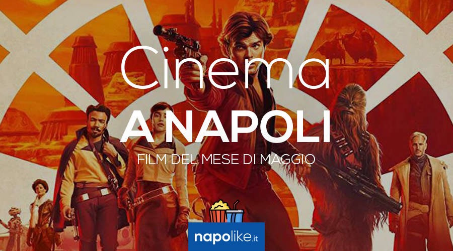 Film im Kino in Neapel im Mai 2018 mit Solo-A Star Wars Story und Deadpool 2