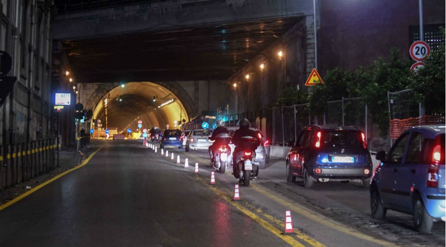 Galleria Laziale a Napoli: chiusura temporanea e dispositivo di traffico  alternativo