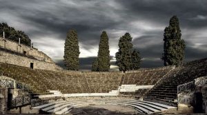 Das Große Theater von Pompeji, wo die zweite Ausgabe von Pompeii Theatrum Mundi 2018 stattfindet