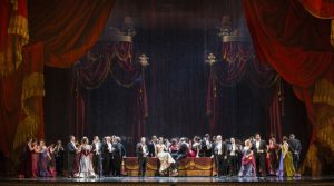 La Traviata auf der Bühne im Teatro San Carlo in Neapel