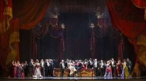 La Traviata no palco do Teatro San Carlo em Nápoles