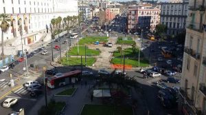 Verkehrsgerät in Neapel am 17. Juni 2018 in der Region Stella-San Carlo für den Marathon der Kunst