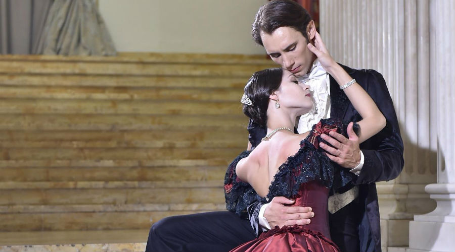 The lady of the camellias staged at the Teatro San Carlo in Naples