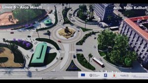 Piazza della Repubblica in Neapel nach den Arbeiten