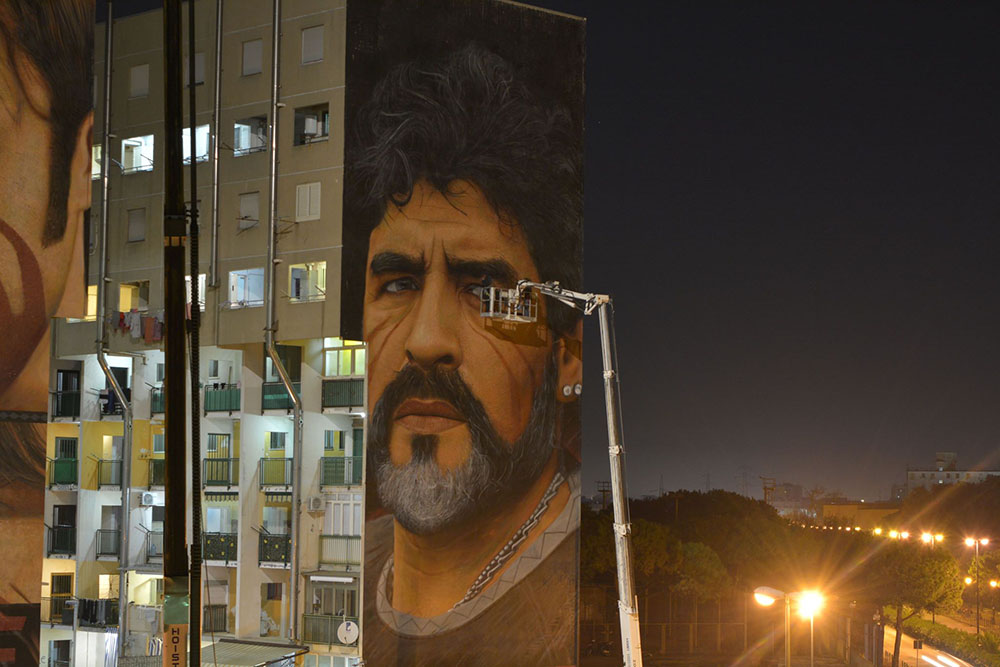 Murales Maradona restauro 5