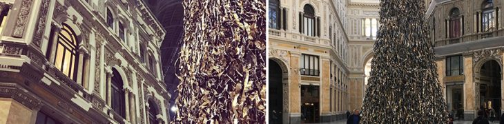 A Napoli l'albero di Natale Pyramid